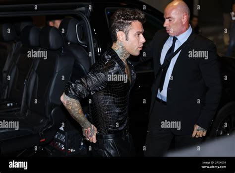 fedez x versace|Fedez attends the Versace fashion show during the Milan .